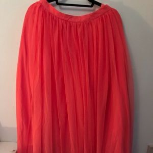 ASOS Pink Coral Floor Length Tulle Skirt NWT
